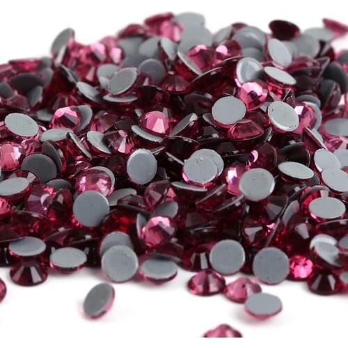 Ss6,ss10,ss16,ss20,ss30 Rose Color Iron On Rhinestones/Hot fix Crystal Rhinestones Strass Sewing & Fabric Garment stones