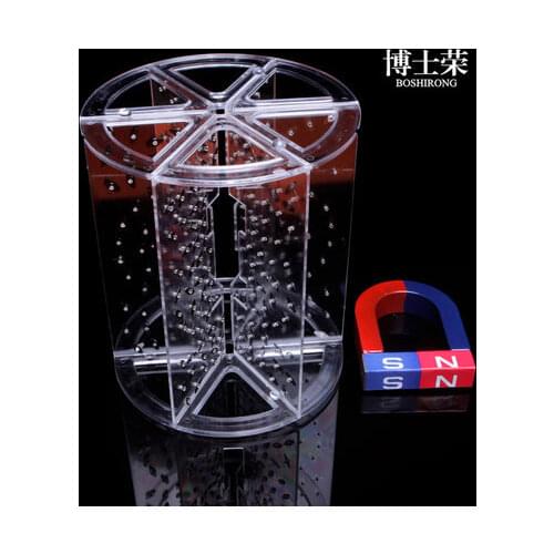 Stereoscopic magnetic induction line demonstrator permanent magnet, electromagnetic field experimental (Excluding magnet