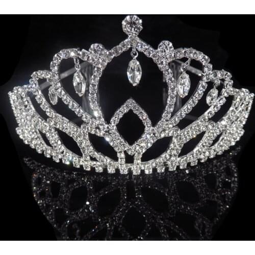 Big Wedding Tiaras for Brides Gold Bridal Headdresses Kids Girl Tiara Crown Headbands Red Flower Diadem Hair Accessories