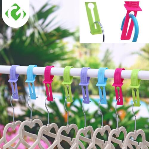 10 Pcs/set Home Clothes Hanger Organizer Hook Anti-Slip Fixed Buckle Outdoor Windproof Hanger Storage Rack Holder Clothes Buckle