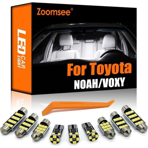 Zoomsee 10Pcs Interior LED For Toyota NOAH/VOXY 2014-2016 Canbus Vehicle Bulb Indoor Dome Map Reading Light Car Lamp Accessories