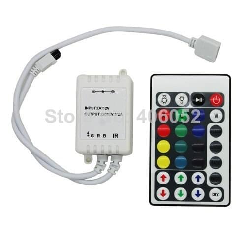 100pcs/lot 28 keys rgb ir led controller DC5V 12v - 24v for 5050/3528 led strip light and RGB LED module