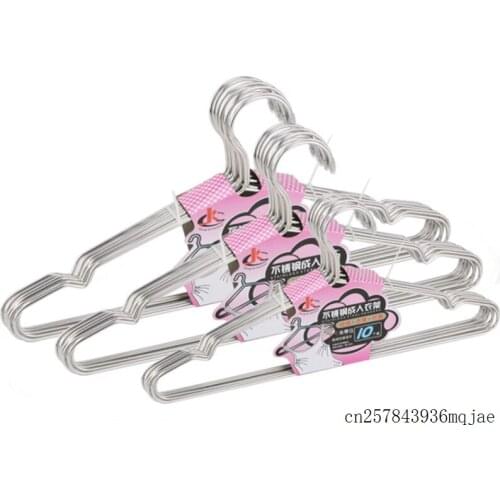 100pcs Adult Non-Slip Hook Hangers Metal Shirt Trouser Coat Hanger Clothes Accessories Rack