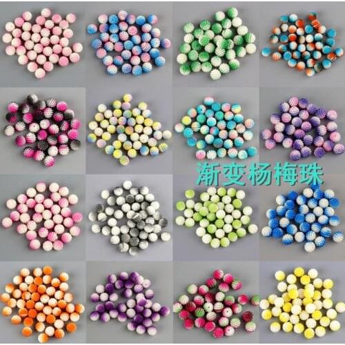 12MM Mix round ABS imitation pearl Waxberry beads gradient color bayberry ball DIY jewelry making ornament Crafts Garment Beads
