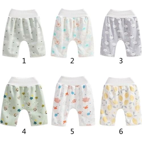 2 in 1 Comfy Children Baby Diaper Skirt Shorts Pure Cotton Anti Bed-wetting Waterproof Absorbent Washable Training Nappy Pants