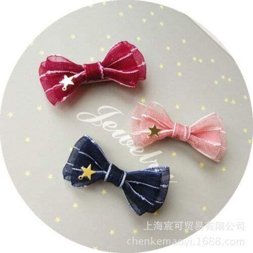 Pet hair accessories Dog hairpin turnkey cloth weaves can sprout of small tire fine 30pcs