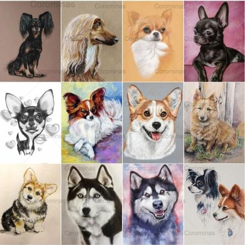 5D Diamond Painting Dog Creative Animal Diy Full Drill Embroidery Cross Stitch Mosaic Pictures Handicraft Home Decoration Gifts