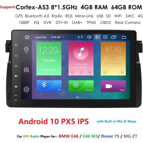 9inch 4/8Core 2+16/4+64 Android 10 Car GPS For BMW E46 Radio Multimedia E46 Car M3 tuning accessories 4G DAB+DVR RDS SWC BT DTV