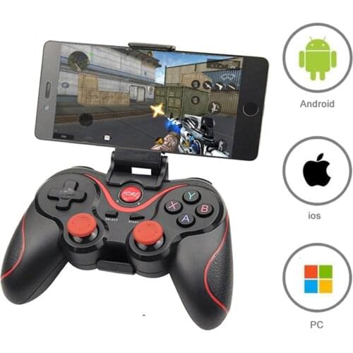Wireless Bluetooth 3.0 T3/X3 Gamepad Joystick For PS3 Gaming Controller Control for Android Smartphone Tablet PC TV Box Holder