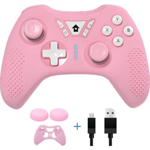 Wireless blue tooth game Controller Joystick Gamepad For Switch Pro/PC Wireless Joystick With Silicone Case