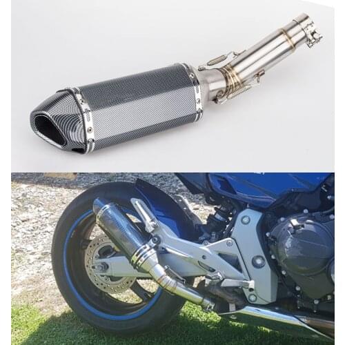 CBF600 motorcycle CBF 600 mid section small hexagon scorpio exhaust pipe for Scooter CBF600 Hornet 2007- 2013 Years CBR 650f