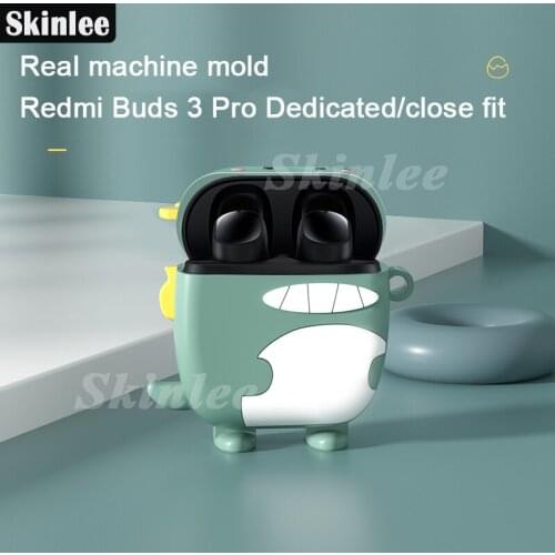 For Xiaomi Redmi Buds 3 Pro Case 3D Design Dinosaur Shockproof Protector Cover For Redmi Airdots 3 Pro Headphone Full Cover