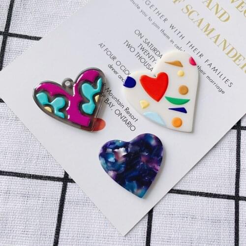 DIY Jewelry Accessories Fun Resin Love Heart Pendant Pendant Phone Case Jewelry Accessories Material
