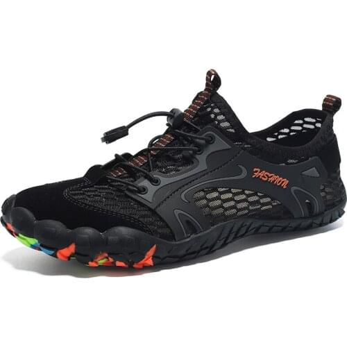 Elastic Men Hiking Outdoor Shoes Climbing Trekking Jogging Sneaker Waterproof Bending Resistance Upstream Women Water Shoe Soft