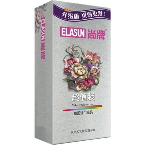 Elasun 100 Pcs/Pack Upgrade Ultra Thin Cons Contraception Device Large Oil Quality Natural Latex for Cons for Men