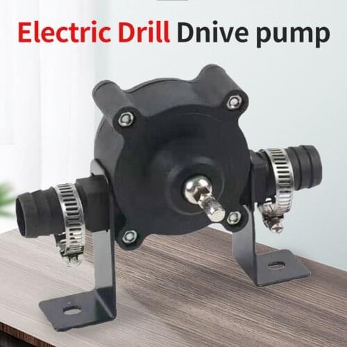 Electric Drill Water Pump inks Aquariums Pool Self Priming Transfer Pumps Oil Fluid Water Pump Hose Clamps Connectors Set