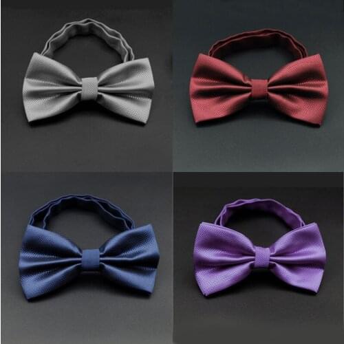 2020 Fashion Bow Tie Collar Flower Unisex Professional Business Solid Color Handmade Neck Ties Groom Double Layer Flat Bow Ties