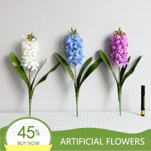 1 Pcs Hyacinth Flower Faux Lifelike Hyacinth Art Photo Props Desktop Flower Decorations for Wedding Party Home Office