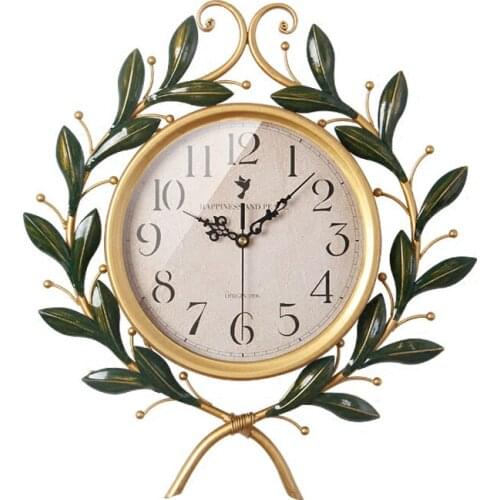 Metal American Style wall clock Silent Retro Large Clock On The Wall For Living Rooms Classical Vintage Wall Watches Home Decor