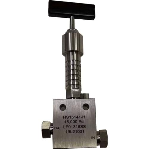 Free shippingModel : HS30121-H 1/4'' connection 30,000 PSI High temperature stainless steel needle valves for gas water