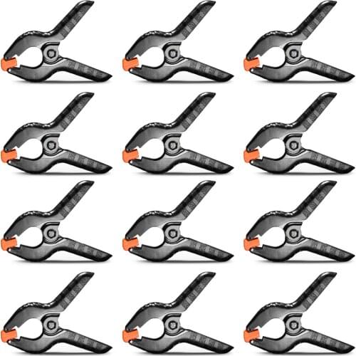 Neewer 12-pack Muslin Backdrop Spring Clamp 4.5 inches/11.4 centimeters Heavy Duty Clip for Photo Studio Photography Backgrounds
