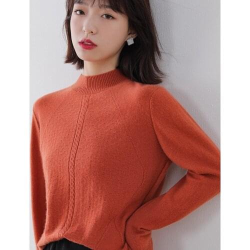 Soft&Warm Women Sweaters 100% Goat Cashmere Knitted Pullovers Hot Sale Oneck Long Sleeve Jumpers Female Knitwears