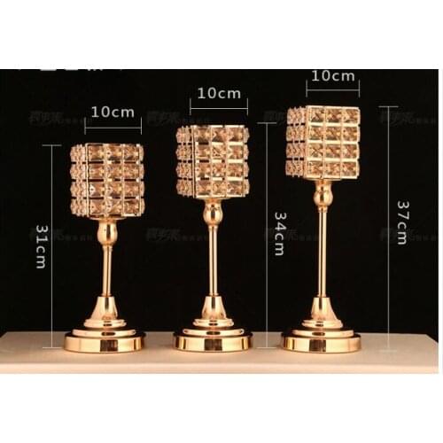 New wedding props set pieces iron electroplating candlestick road guide hotel wedding decoration european-style romantic candle