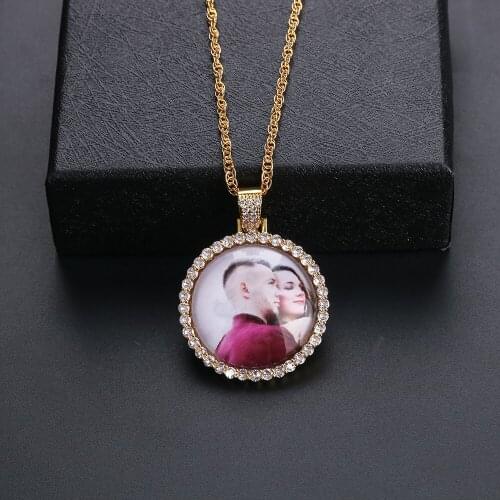 Lateefah Personality picture Necklaces & Pendants Custom Necklace for Women Crystal Photo Glod Color Choker Memorial Necklace
