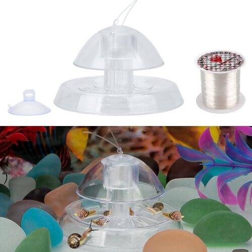 Senzeal High Quality Aquarium Snail Trap Plastic Trap Hands on Catcher with Fishing Line for Aquarium