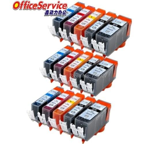 15X PGI-125 PGI125 CLI126 Compatible ink Cartridge For Canon IP4810 IP4910 IX6510 MG5210 MG5310 MG6110 MG6210 inkjet printer