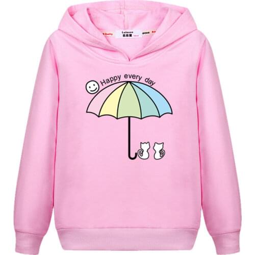 Happy girl New sweatshirt kids cartoon cute hoodie autumn winter children clothes casual cotton girl tops kid fashion sweater