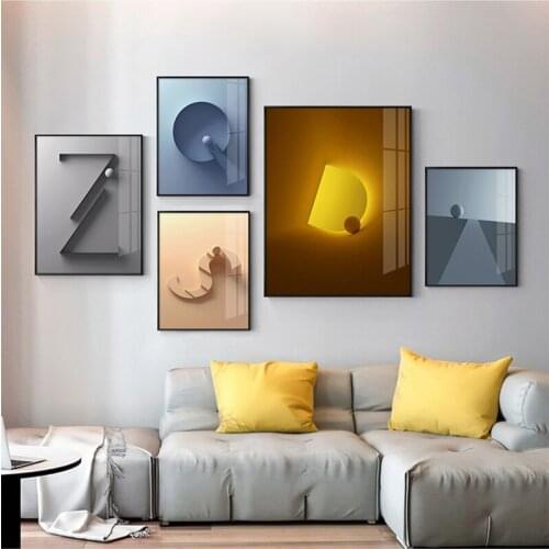 Creative A ~ Z 26 English Alphabet Letter 3D DIY Spelling Canvas Painting Art Print Poster Picture Wall Paintings Home Decor