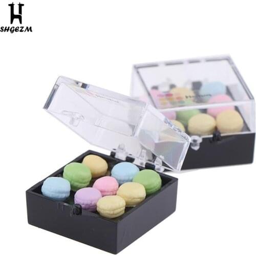 1Set 1:12 Dollhouse Miniature Macaroon Food Dessert Tea Snack Kitchen Decor Toy Doll House Mini Kitchen Food Dessert