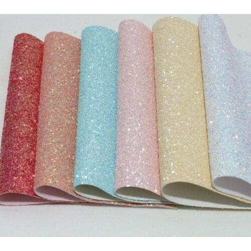 1PCS 21X29cm Glitter Synthetic Leather Fabric For Handmade Phone Bags Shoes,DIY Hairbow Decoration Material