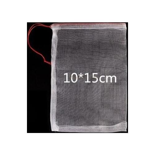 100pcs/lot-10*15cm 40 Mesh Nylon bag,Fish Fruit wristband bag,Insect birds pest filter bag,Rice seed soaking,Seed storage bag