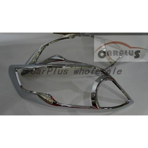 Free shiping Chrome head lamp cover for Toyota Fortuner 2012 2013 2014 Head light cover ABS chorme