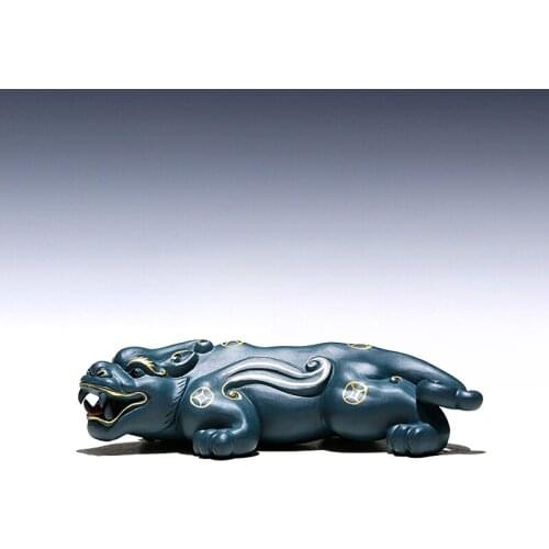 Pure manual violet arenaceous chlorite furnishing articles play personality tea pet ink paint the mythical wild animal