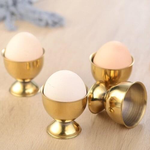1/4Pc Stainless Steel Egg Holder Soft Stand For Boiled Tabletop Cup Kitchen Tool Set Round Silver Cup Holder Kitchen Accessories