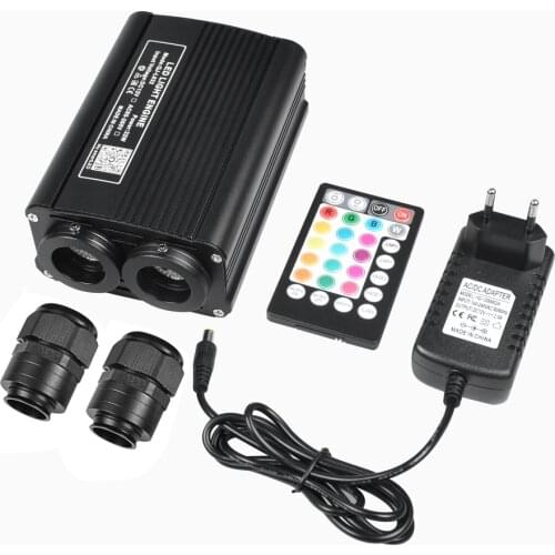 EU Plug 32W Bluetooth App Control RGBW LED Fiber Optic Engine double head with music mode