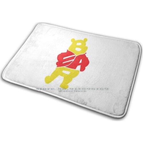 Silly Old Bear Mat Rug Carpet Anti-Slip Bedroom Entrance Door Mat Winnie Winnie The Bear Baby Yellow Red Teddy Bear Classic