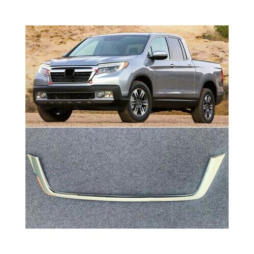 Chrome Front Center Grill Grid Grille Cover Trim For Honda Ridgeline 2017 - 2019