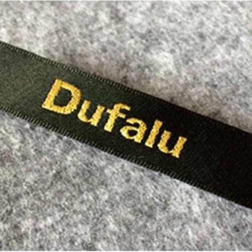 Customized clothing tags washable garment labels custom woven labels for clothing brand name labels black satin woven tags
