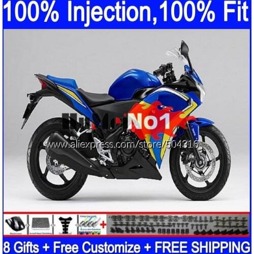 OEM Injection For HONDA CBR250R MC41 11 12 2013 2014 2015 127MC.13 CBR250 CBR 250R 250 R 2011 2012 13 14 15 Fairing Glossy Blue