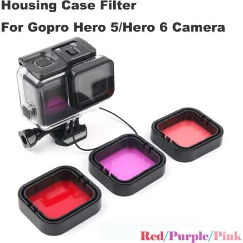 Go pro 5 Dive Lens Color Filter Set For GoPro Hero 6 Hero 5 Accessories Go Pro HERO5 HERO6 Black Camera Super Suit Housing Case