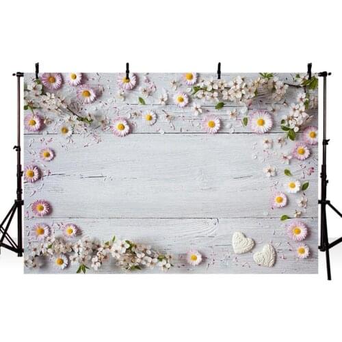 MEHOFOTO Photography Background Customized Wood Flower Decoration Birthday Theme Party Invitation Photocall Photo Studio DIY