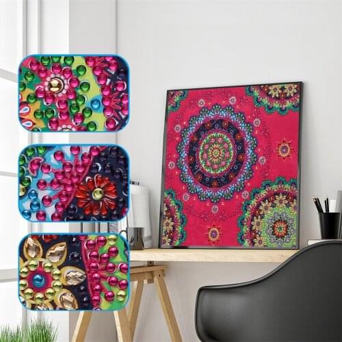 Mandala Diamond Art Cross Stitch Mosaic Craft Kit 5d DIY Special Shaped Diamond Painting Crystal Embroidery Kit Home Decor