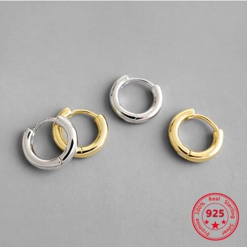 2020 New Geometric Ring Female Ear Buckle Korean Version Of Retro Diamond S925 Sterling Silver Personalized Wild Silver Earrings