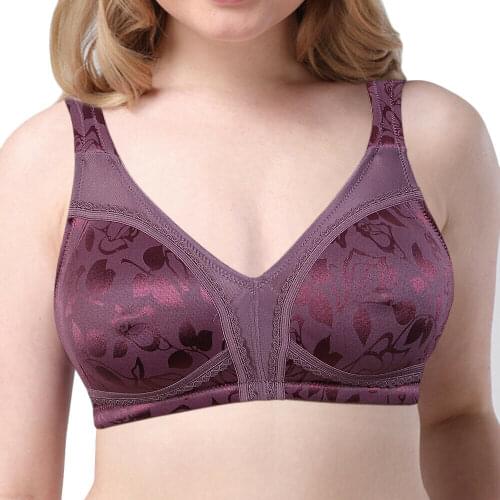 New Arrival Wome Bra Quality Underwear Plus Size Available Embroidery Unlined Wireless B C D E F G 34 36 38 40 42 44 46