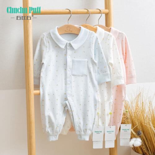 Newborn Baby Clothes Baby Rompers Spring Autumn Pajamas Cotton Romper Knitted Ribbed Jumpsuit Solid Clothes Warm Outfit Playfit