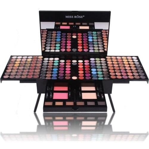 180 Colors Professional Eye Shadow Palette Case Makeup Set with Brush Mirror Shrink EyeShadow Cosmetic Makeup Case